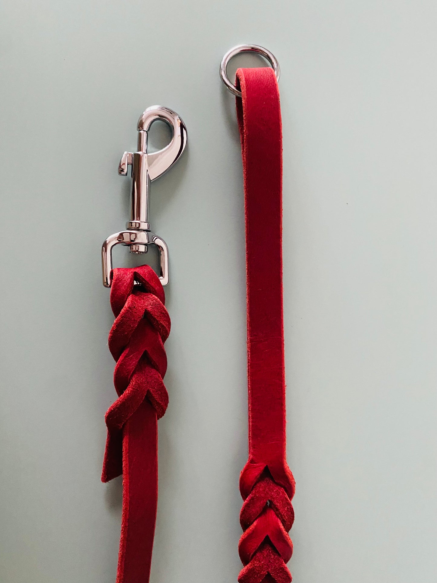 Leine mit Handschlaufe Rot I Silber