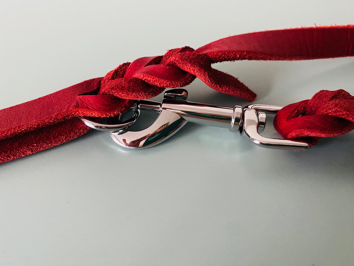 Leine mit Handschlaufe Rot I Silber